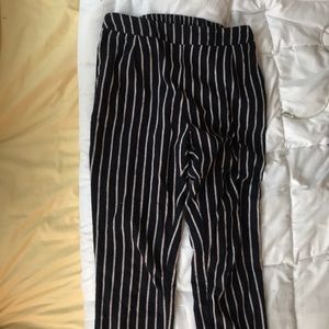 Navy striped pants